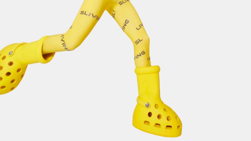 MSCHF collaborates with Crocs to create jumbo yellow boots