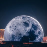 Lunar display on MSG Sphere Las Vegas