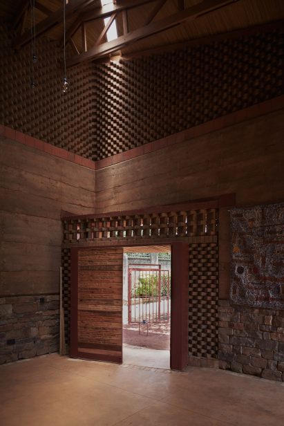 Interior of earthen art centre