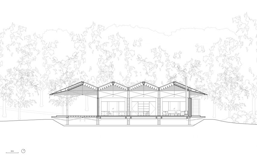 Section of Saltmarsh House