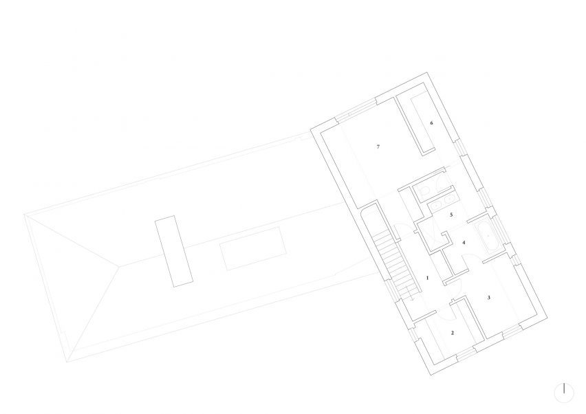 First floor plan of Cotswolds House