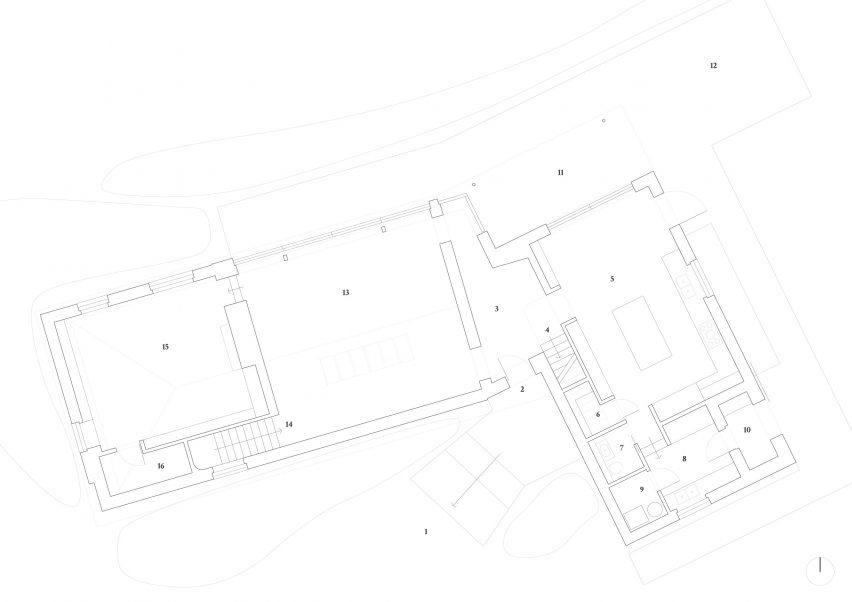 Ground floor plan of Cotswolds House