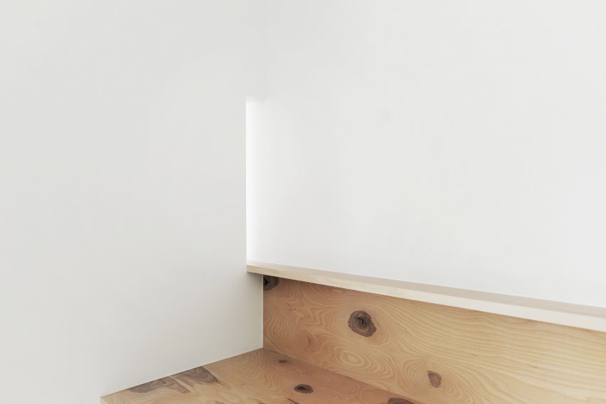 Office nook with a custom-built wood desk