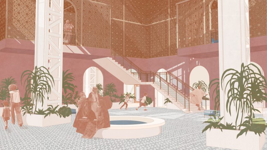 Visualisation of a cultural textile exhibition and education space