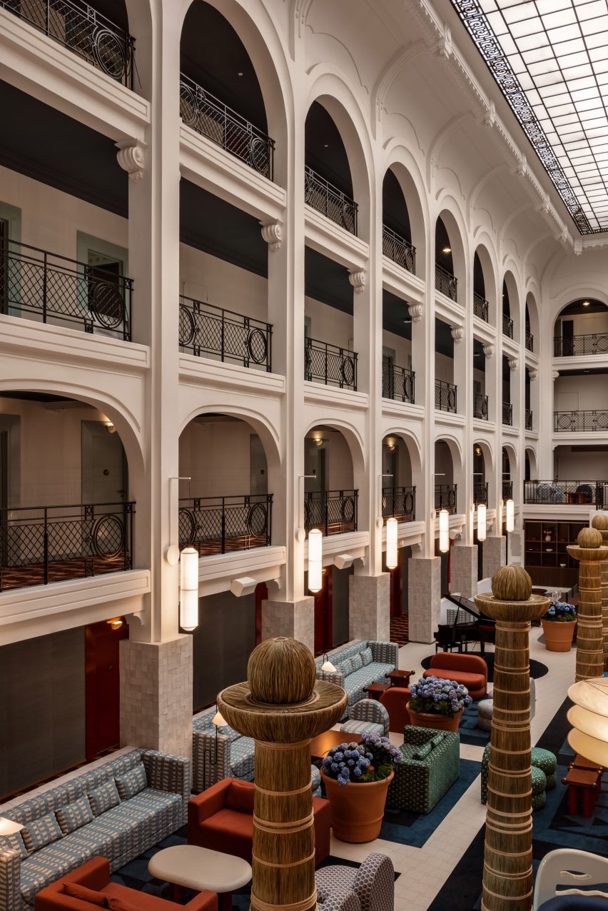 Atrium of Regina Experimental hotel