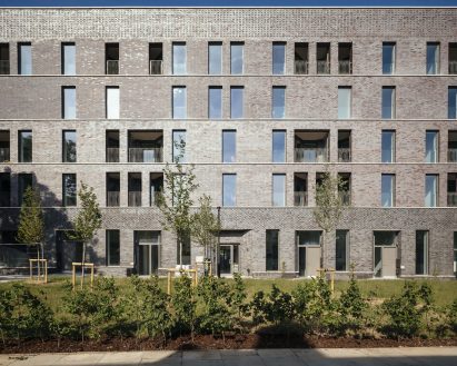 Photo of Agar Grove Phase 1b which is nominated in the Neave Brown Award for Housing