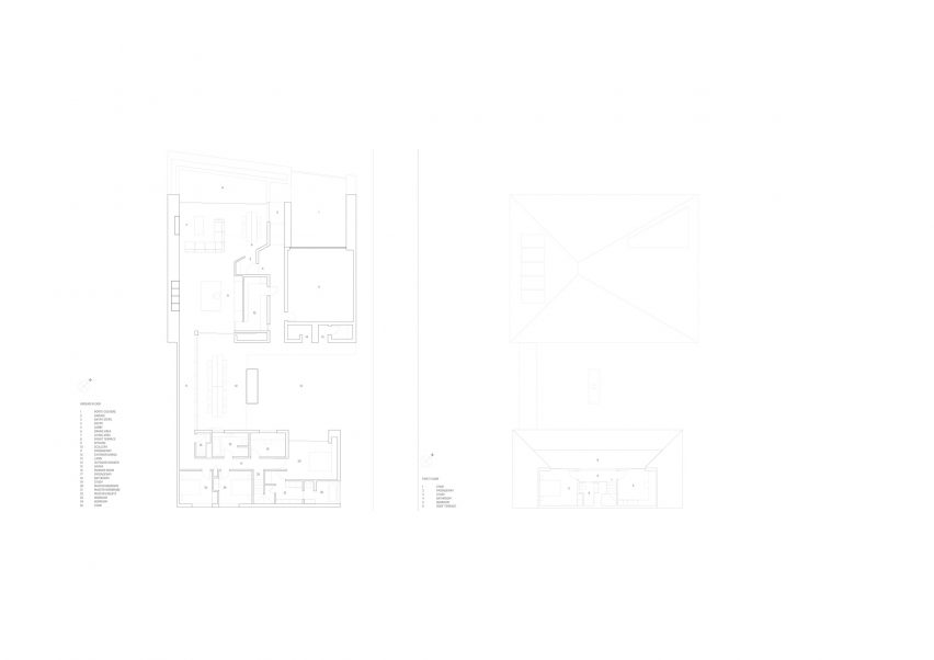 Floor plans of RK Residence by Seear-Budd Ross