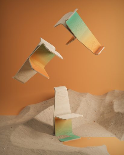 Abstract image of wooden chairs