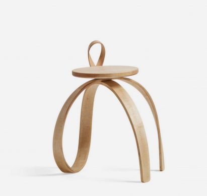 Table with bent wooden components