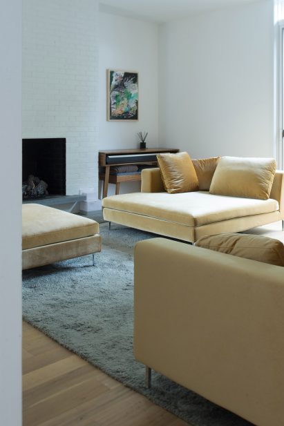 Yellow lounge couches