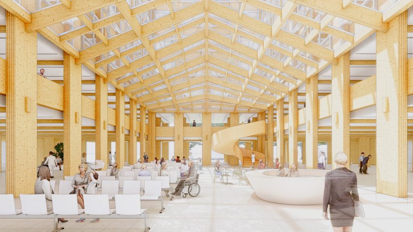Surgical centre at Lviv hospital by Shigeru Ban Architects