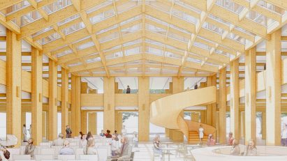 Surgical centre at Lviv hospital by Shigeru Ban Architects