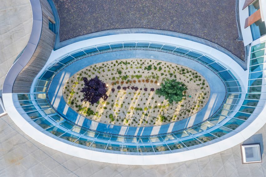 Planted garden at Orionis in Douai