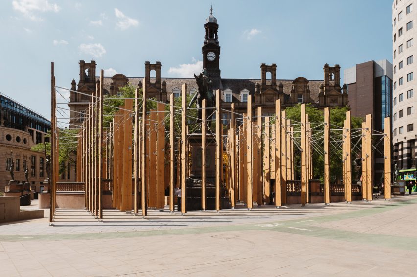 Studio Bark and Michael Pinsky installation Leeds City Square
