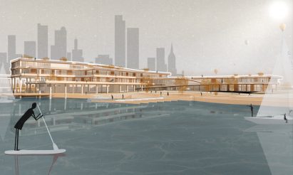 Visualisation of oniomania rehabilitation facility on water