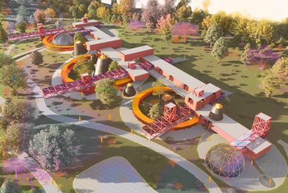 Rendering of astronomy compound and observatory