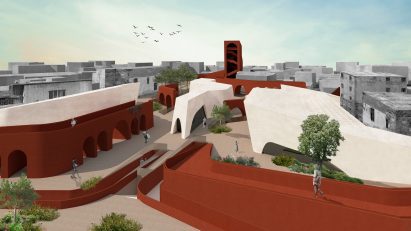 Visualisation of an urban complex exterior