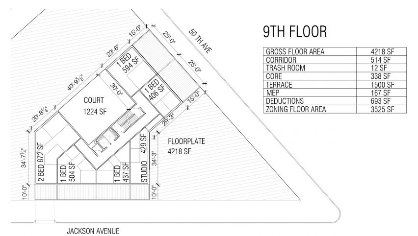 Ninth floor plan of The Green House