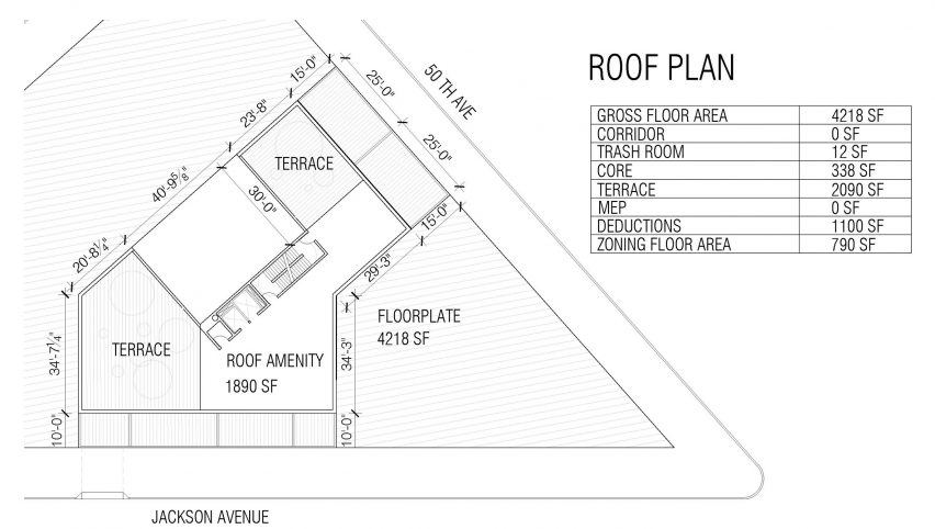Roof plan of The Green House
