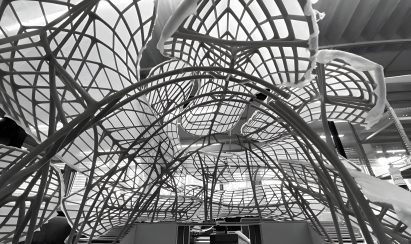 Visualisation of a car exhibition building interior