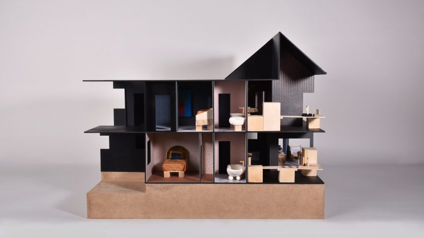 Sectional model of residential building