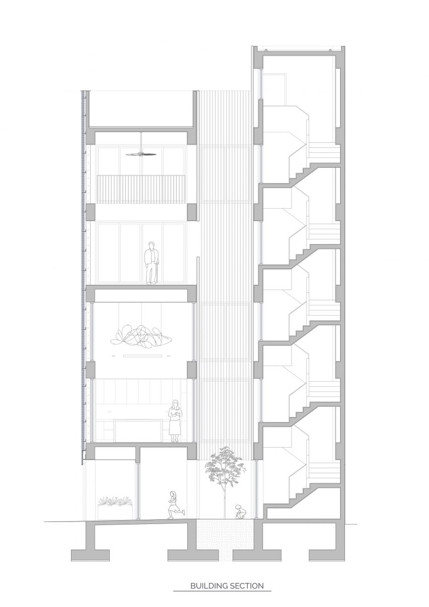Section of Veil House in Taiwan by Paperfarm