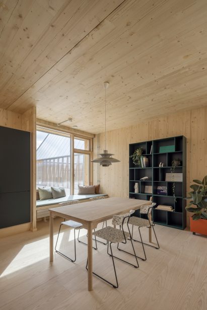 Room with wooden furnishings