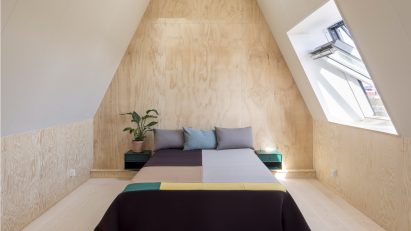 Bedroom with Velux window
