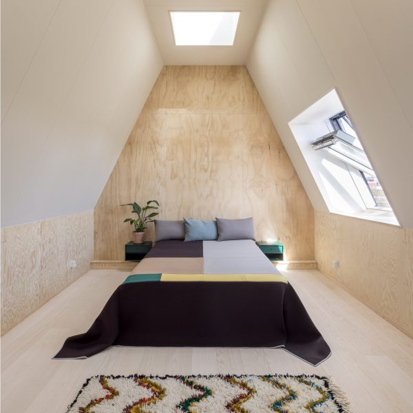 Bedroom with Velux window