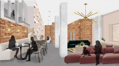 Visualisation of a shelter for women and children