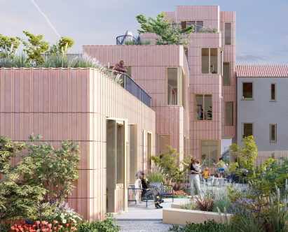 A mock-up of a housing project in San Francisco