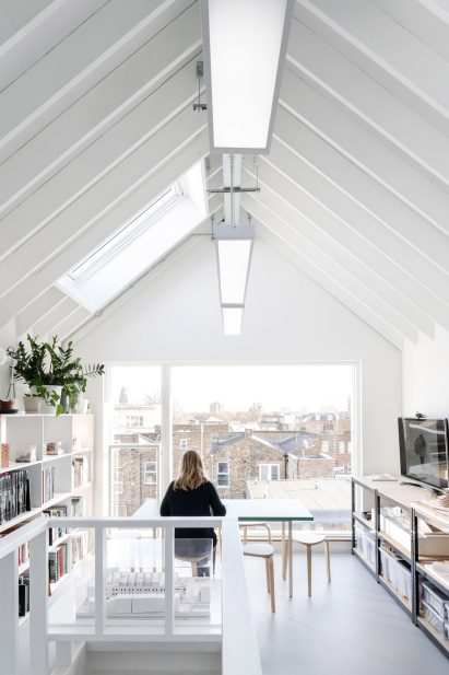 Interior photo of a work space