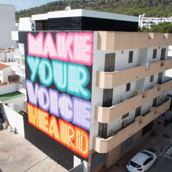 Photo of art on building