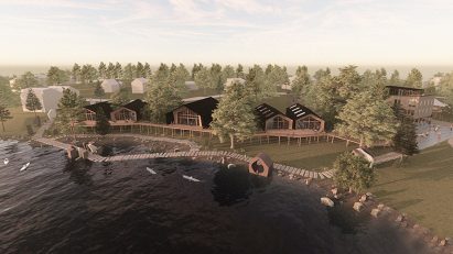 Render of a community arts campus