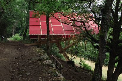 Pavilion with oversized roof