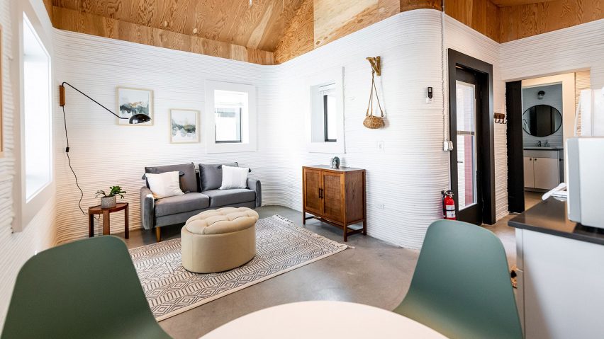 3D-printed home by construction-scale 3D printing company ICON