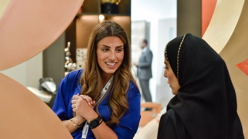 Photo of people talking at Index Saudi Arabia