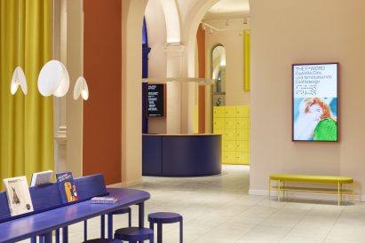 Reading area in foyer of MK&G museum