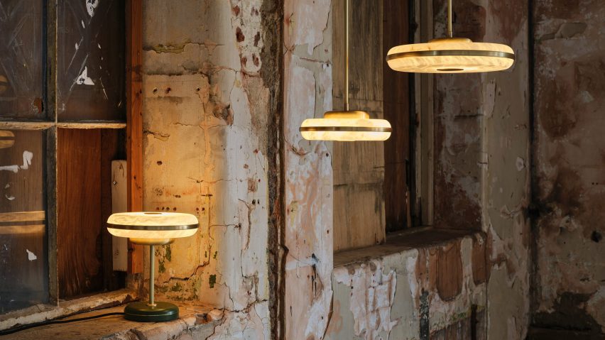Photo of a glass lamp and light shades
