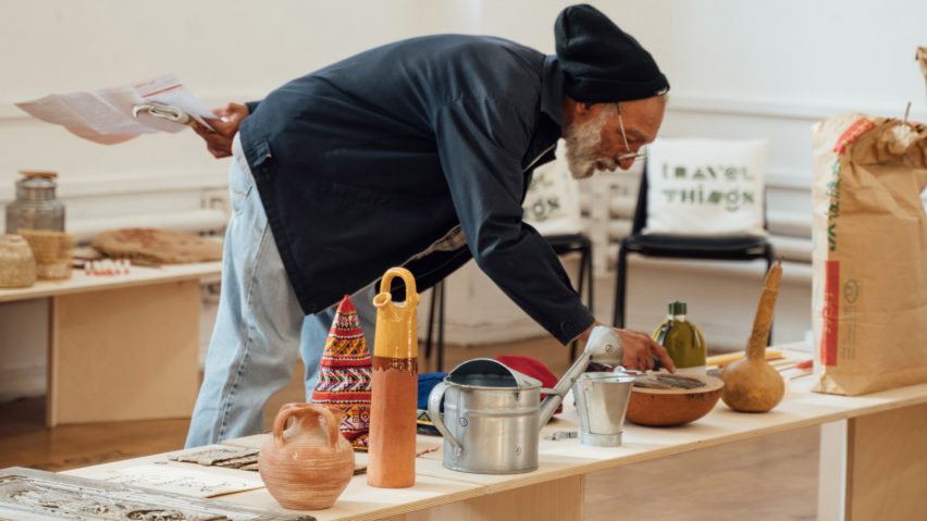 Photo of person in an exhibition