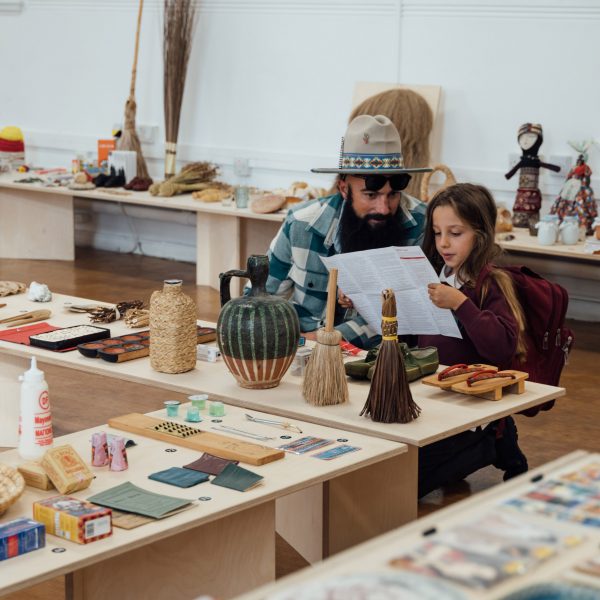Photo of people in an exhibition