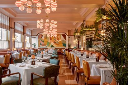 Photograph of the interiors of the restaurant 