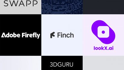 Collage of AI architecture and design tools