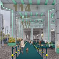 A stormwater management system underneath expressway