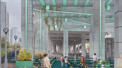 A stormwater management system underneath expressway