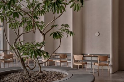 Microcement wall in Blue Bottle Coffe Qiantan