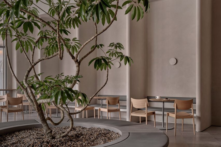 Microcement wall in Blue Bottle Coffe Qiantan