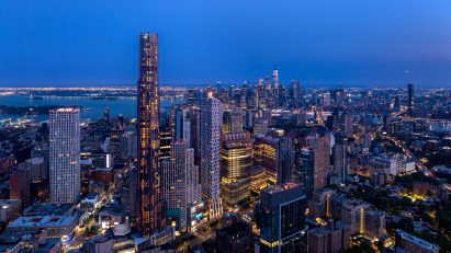 Brooklyn tower at night