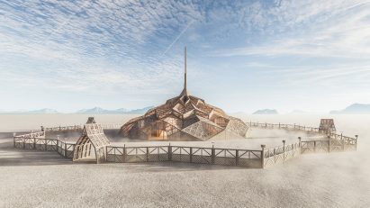 Burning Man temple 2023