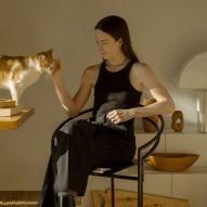 Designer Charlotte Taylor in her apartment
